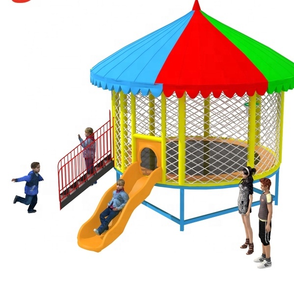 Manufacturers Price Jumping Tent Park Outdoor Trampoline With Roof