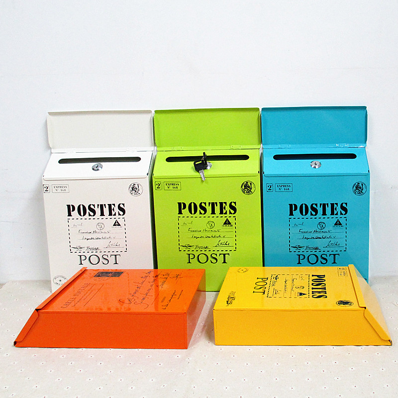 Post box mailbox wall mounted outdoor mail letter box residential parcel box