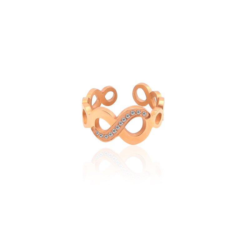 Luxury Rings Jewelry Women 18K Gold Plated Rings Popular Hollow Round Adjustable Rings For Sweet Love