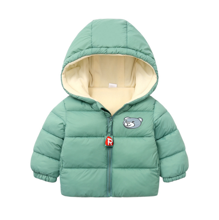 Aliexpress, Лидер продаж, однотонная Толстая бархатная куртка с капюшоном, детское зимнее пальто для девочек
