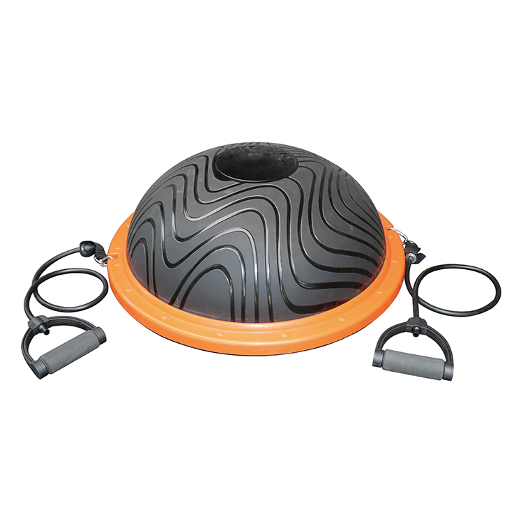 Balance Ball Yoga Ball PVC Gym Physio Half Balance Ball with Resistance Tube