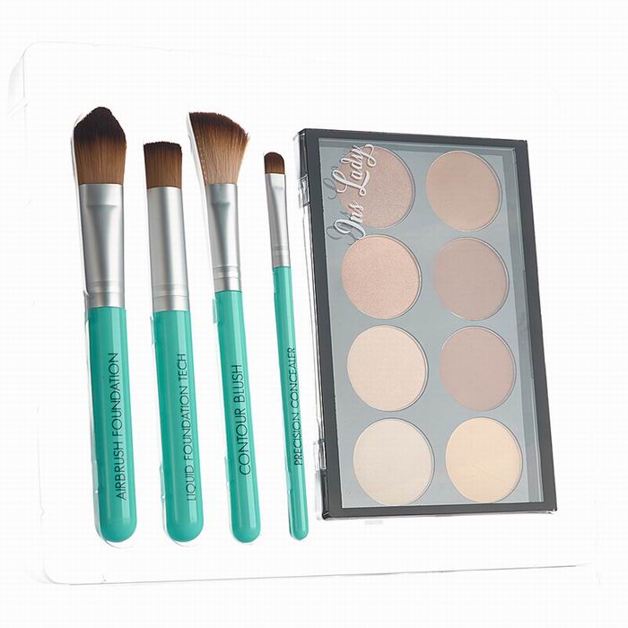 Ins Lady Makeup 4 кисти 8 видов цветов пудра для лица, набор косметических подарочных коробок
