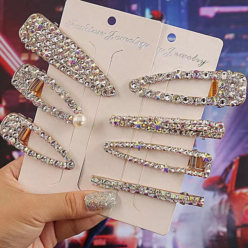 Головной убор Bling заколка для волос аксессуар кристалл горный хрусталь геометрический шпилька для женщин