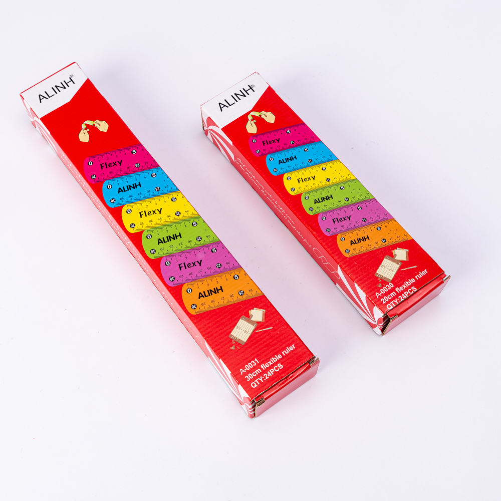 Mathematical Geometry Multiple Colors Safe, Soft, Transparent Customizable Soft Ruler Student Office