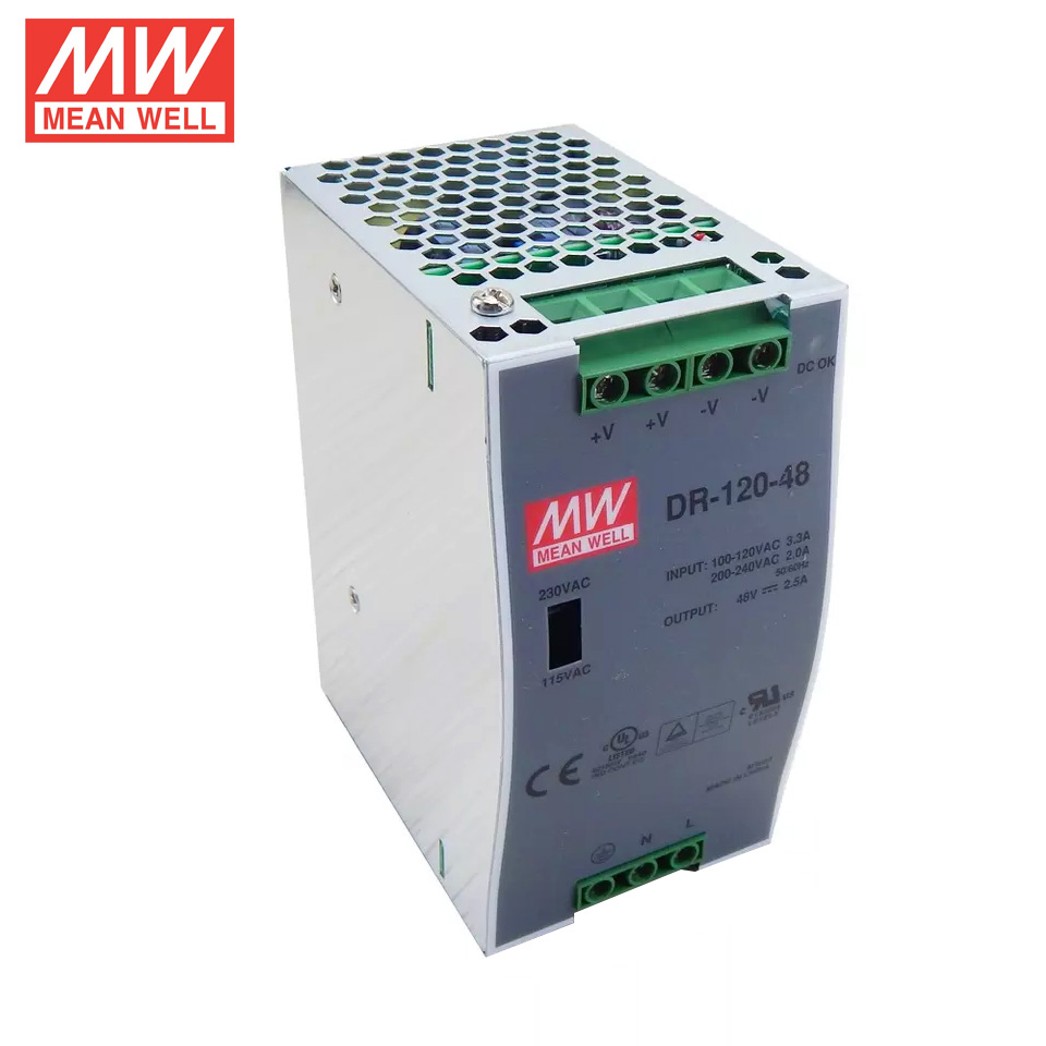MEAN WELL DR-120-48 48 в блок питания 120 Вт din рейка 120 Вт 48 В постоянного тока
