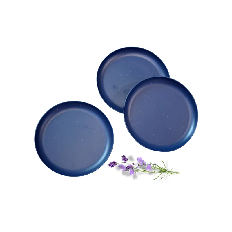Speckle blue dinner plate 8/10 inch melamine dish blue plates