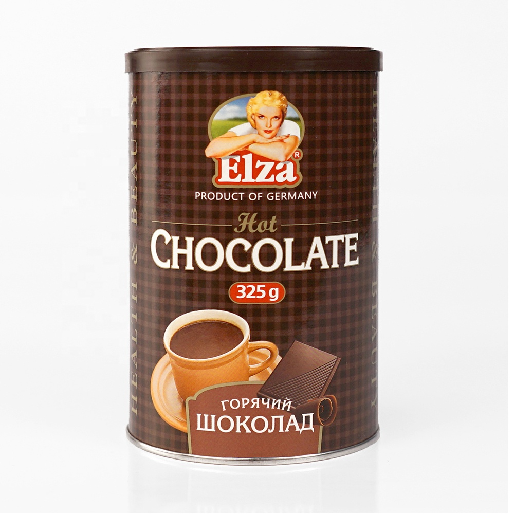 ELZA горячий шоколад, высушенный распылением в композитном олове, 325 г