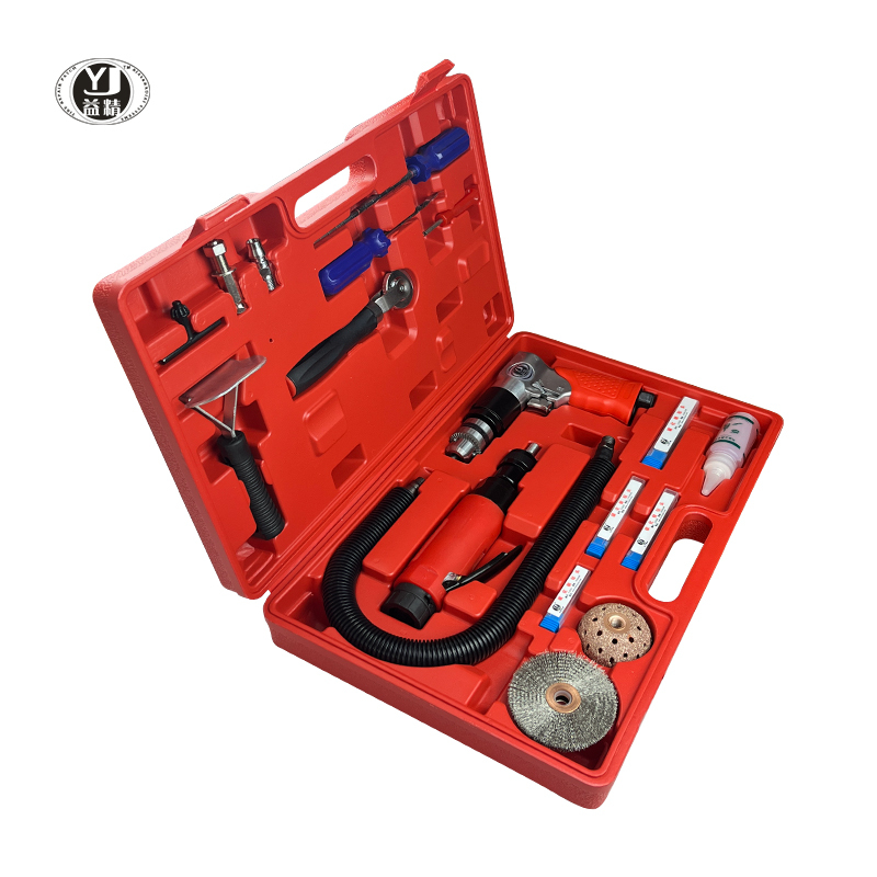 Repair tool set for vehicle tire damage 18 sets of pneumatic tools