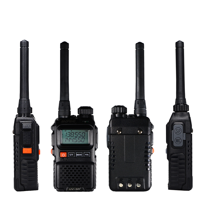 5 ватт UV-3R плюс Walkie Talkie Набор Мини Размер УФ 3R длинный Диапазон отображения Baofeng UV3R A28