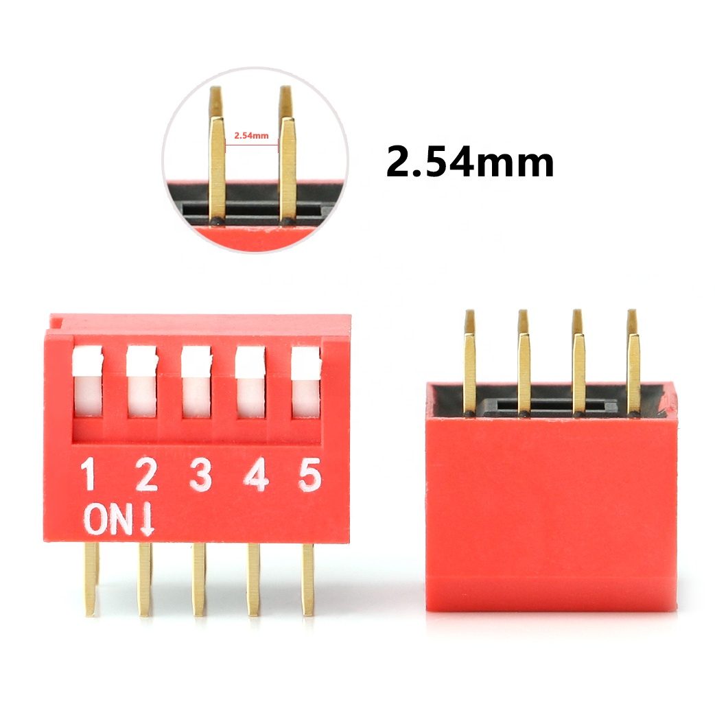 2,54 мм шаг pcb dip переключатель smd 1 положение до 10 положение 2,54 dip переключатель
