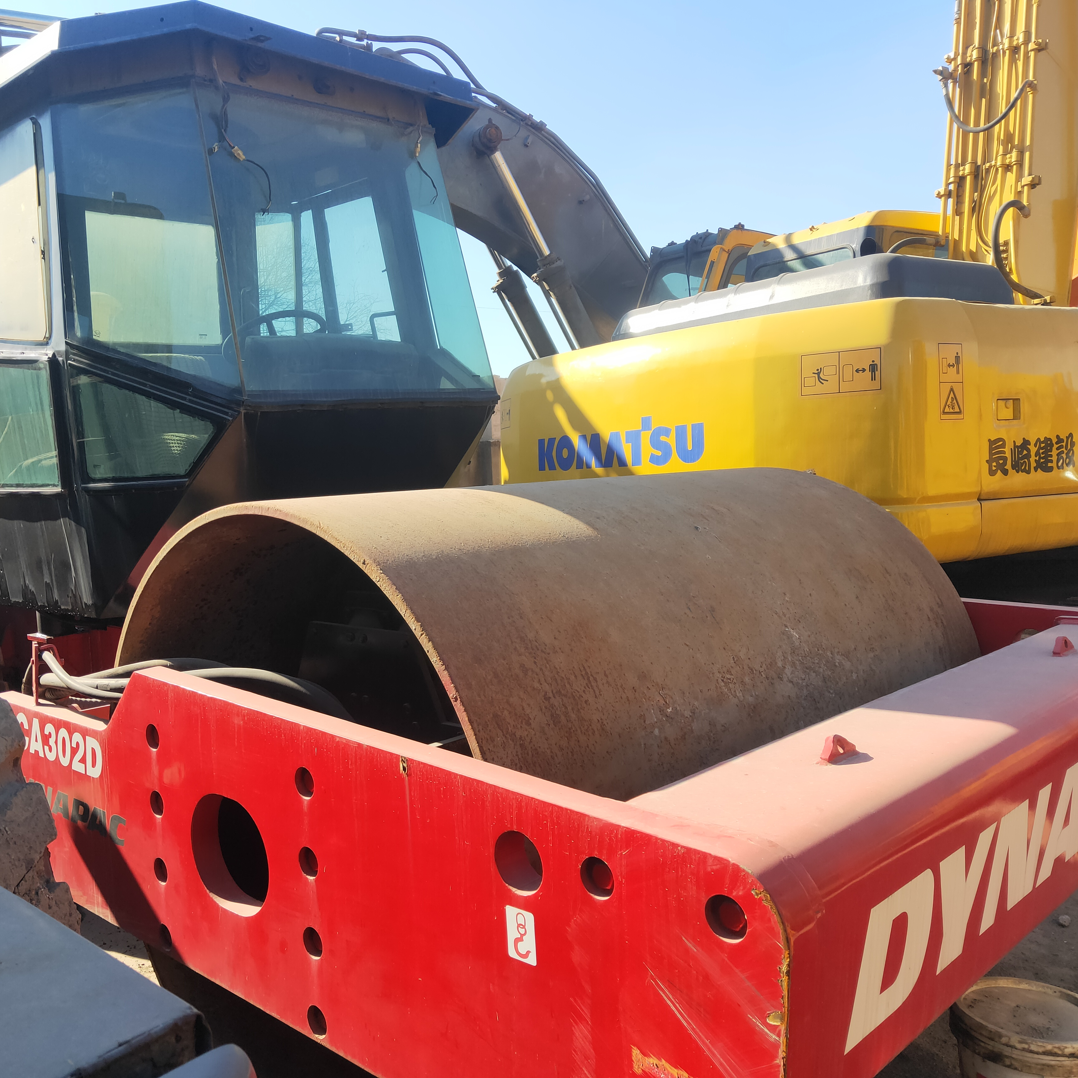 Used Dynapac CA251 D Road Construction Machinery Single Drum Vibratory Road Roller Compactor Three Wheel Vibratory Smooth Roller