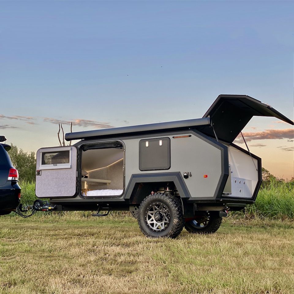 Ecocampor новая лучшая продажа мини Кемпер трейлер кемпинг с внешней душевой коробкой для продажи