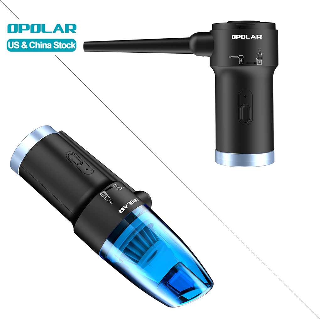 Opolar 6000 мА/ч, сжатого воздуха Duster вакуумный сдуватель 2 в 1 перезаряжаемые беспроводные мини автомобильный пылесос ручной портативный вакуумной присоской