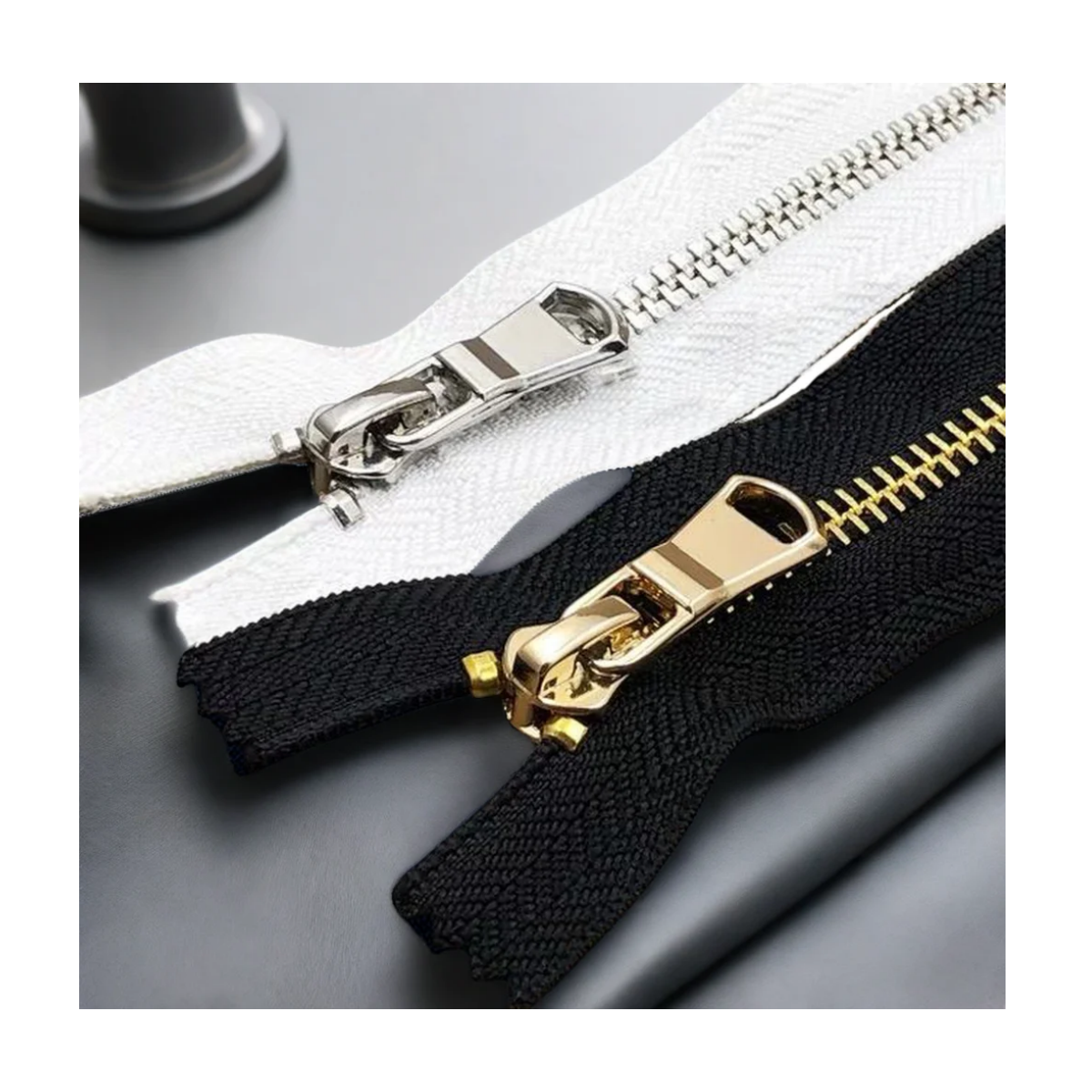 Hengda High Quality Copper Zipper No. 5 50cm Length Silver Teeth Open-End Metal Zip for Cotton-Padded Vest Coat Pants Jacket zip