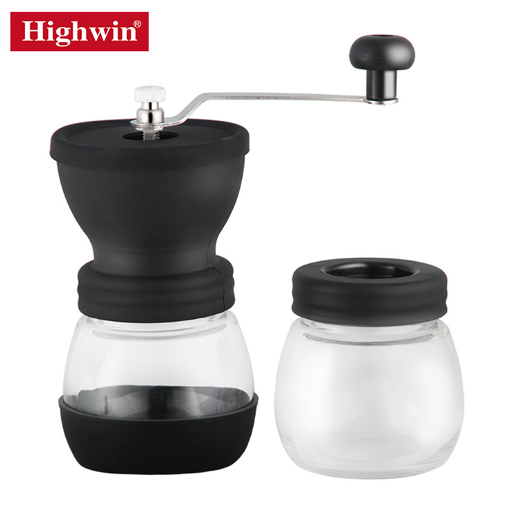 Highwin новый выпуск руководство кофе шлифовальные станки стекло ручной кофе машина