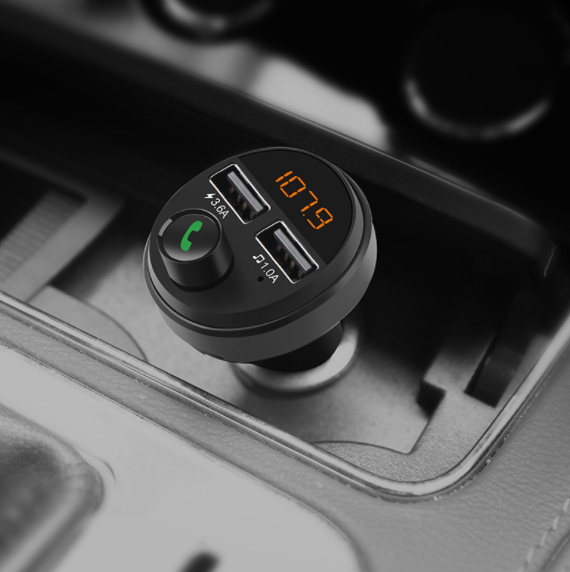 Автомобильный аудиоплеер с большим экраном, mp3-плеер, bluetooth, FM-передатчик, автомобильное зарядное устройство с двумя USB-портами