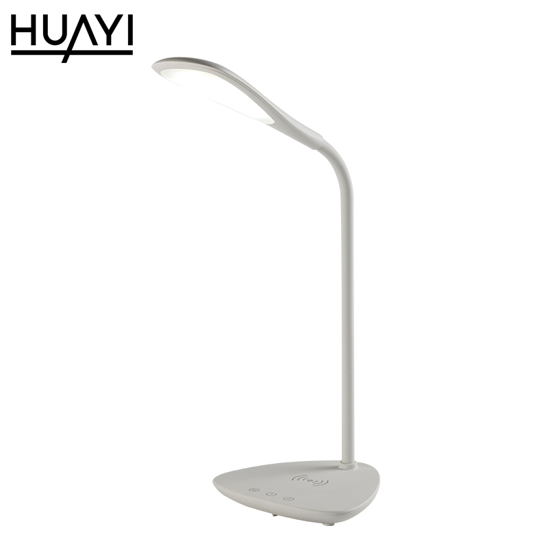 HUAYI High Quality Wireless Charging Modern Simple Style 6w Indoor Bedroom Office Room Led Table Lamp