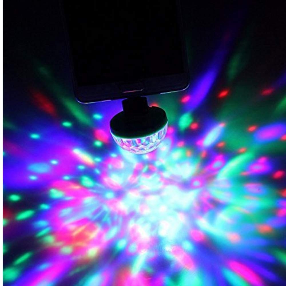 Диско вечеринка Свадьба IOS/Android/ПК применимый usb питание красочный стробоскоп RGB Волшебная маленькая светодиодная сценическая проекция dj шар свет