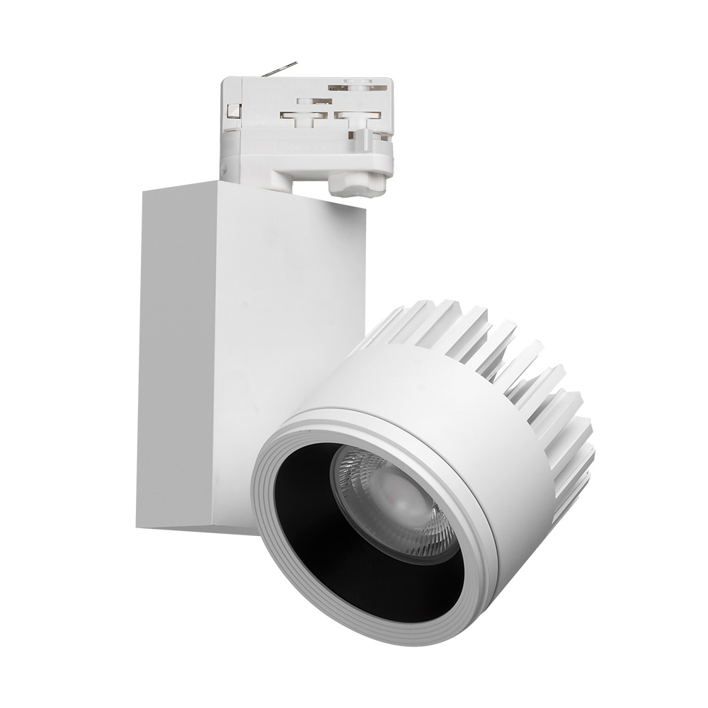 4 way 3-circuit Anti glare 52W CRI97 led track light for supermarket