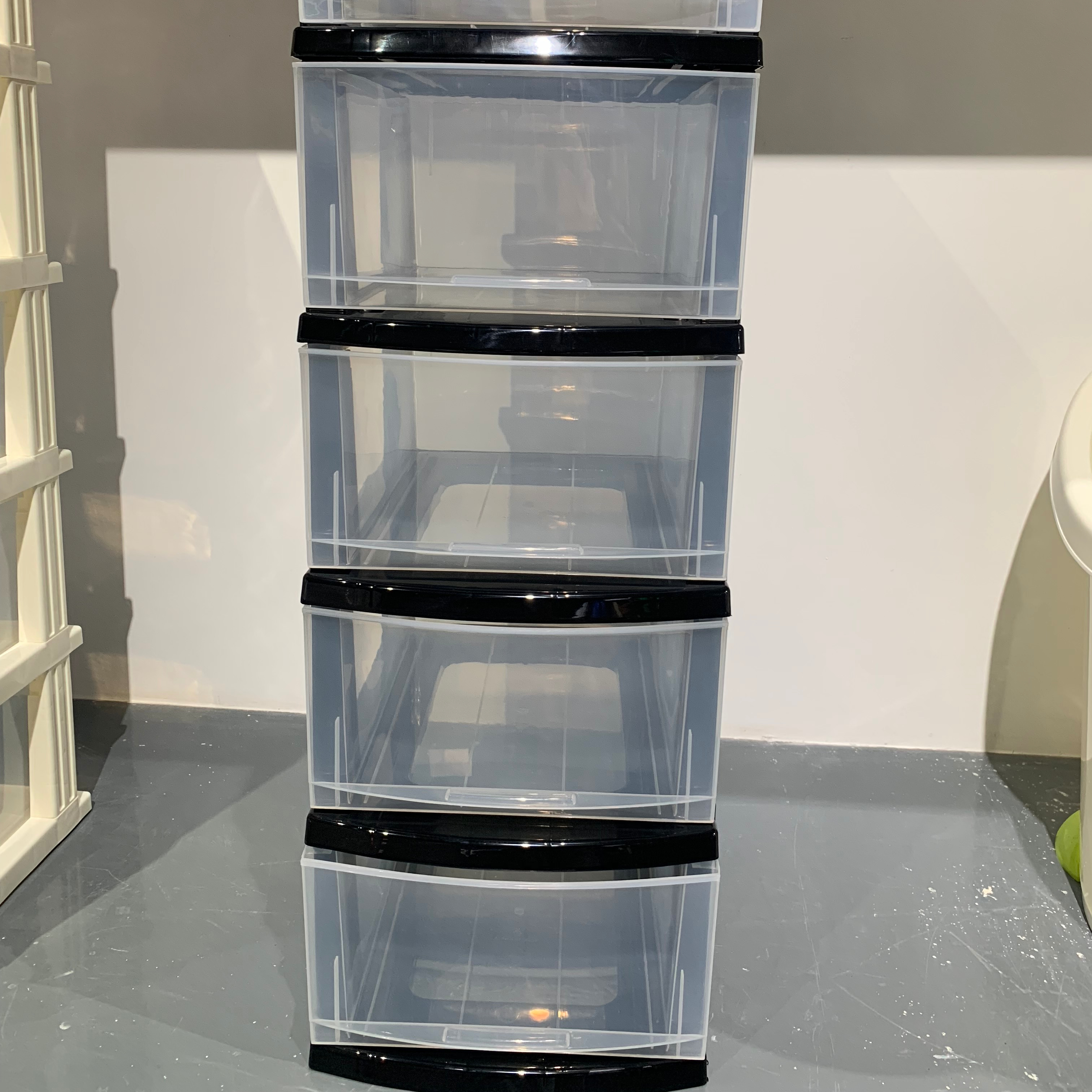 KD transparent drawer organizer storage box for clothes and toys