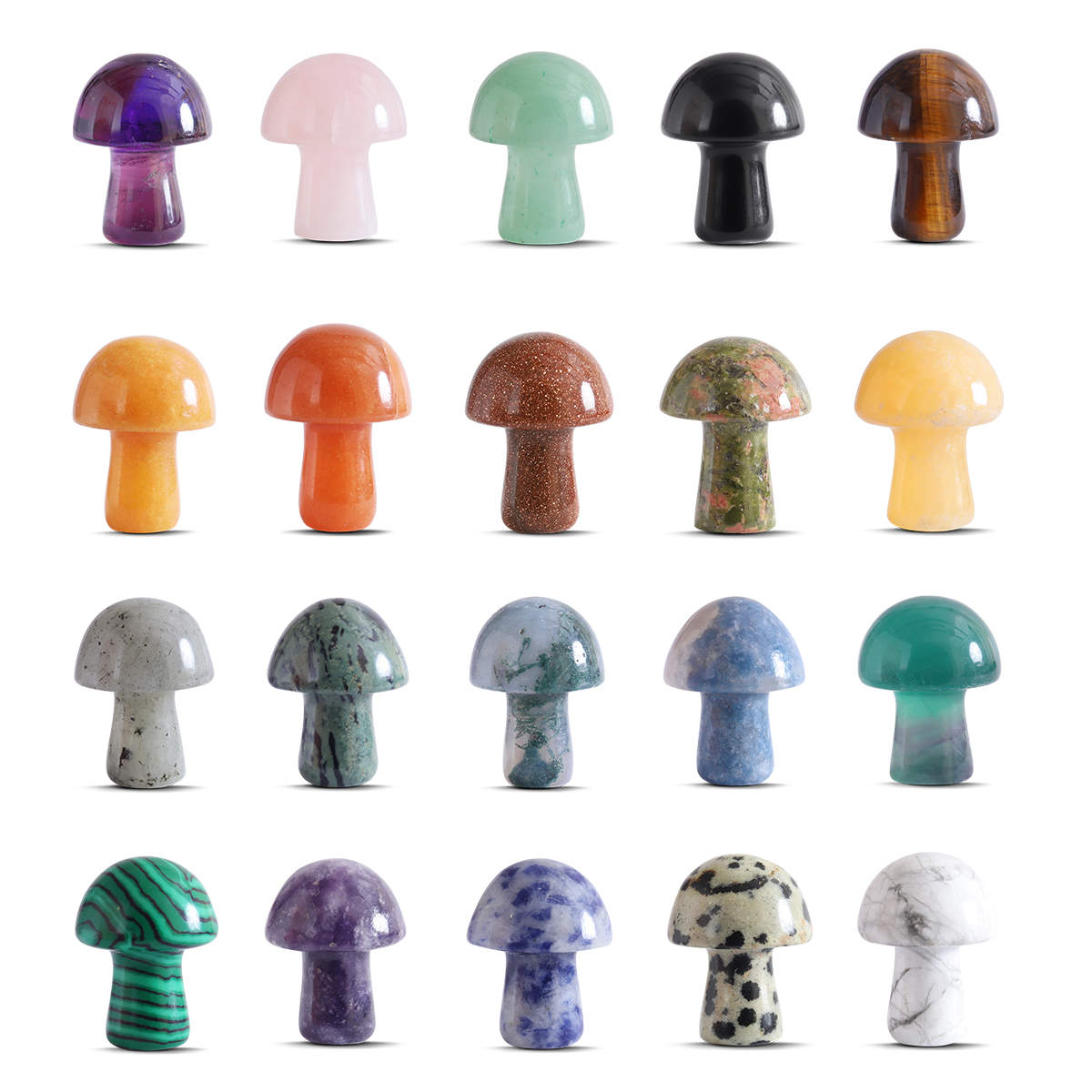 Souvenir Home Decor Mini Mushroom Stone Crafts Crystals Natural Healing Quartz Mushroom Stones From China