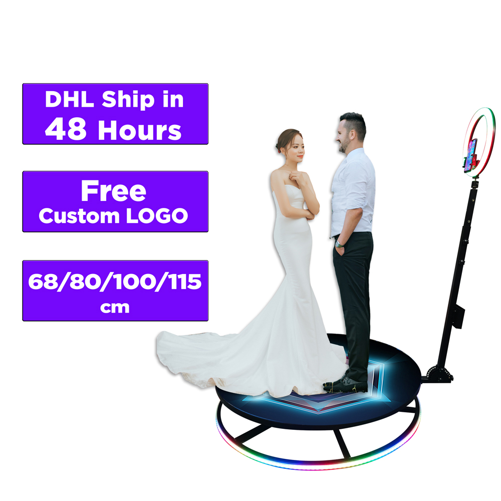 Factory Shipped in 48H for Free 360 Photo Booth for Party Wedding Automatic Spinning 360 Camera Ipad Photobooth Machine