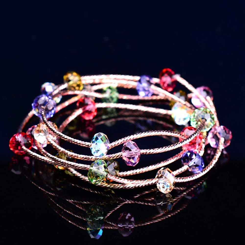 Hobbyworker 10colors Crystal Beads Kit for Bracelet Necklace Earrings Accessories Jewelry