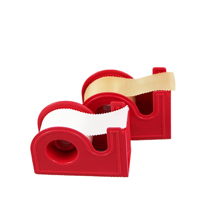 Medical Disposable surgical adhesive Silk cloth tape with cutter dispenser