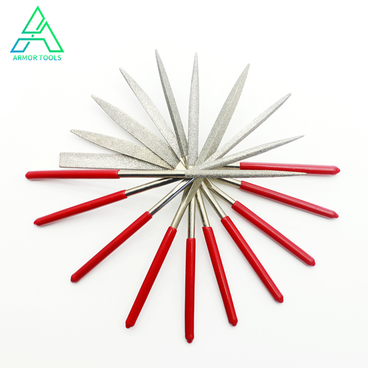 10pcs/set diamond needle file set #120 steel 3x140mm 4x160mm 5x180mm diamond sharpening file set for Metal Ceramic Stone