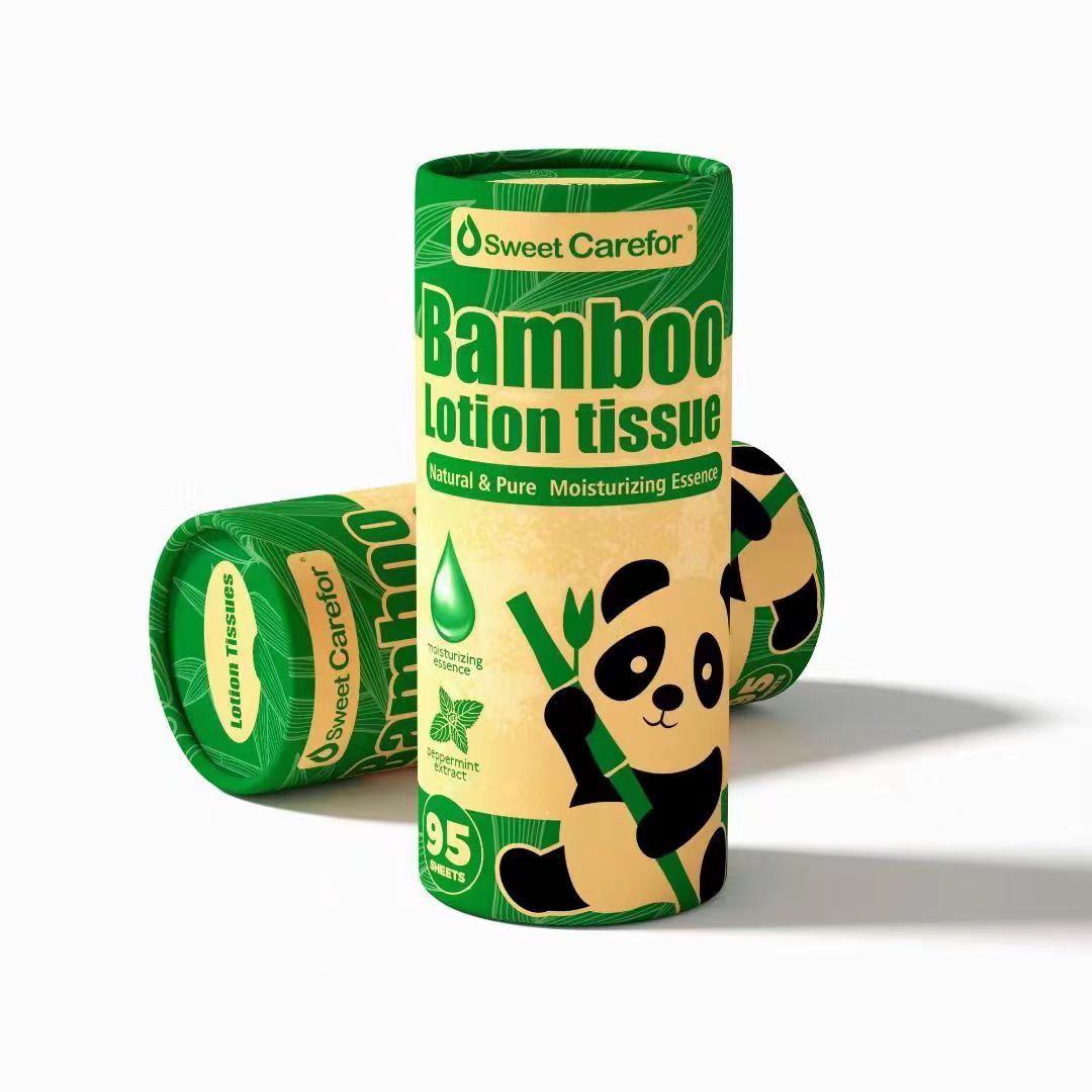 Bamboo Car Tissues 3-Ply Unbleached Refillable FSC-Certified Eco-Friendly On-The-Go Facial Paper