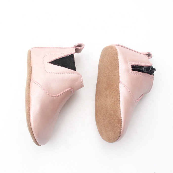 New Design Genuine Leather Baby Shoes Baby Boots Fashion Light Cow OEM Spring Chelsea Boots