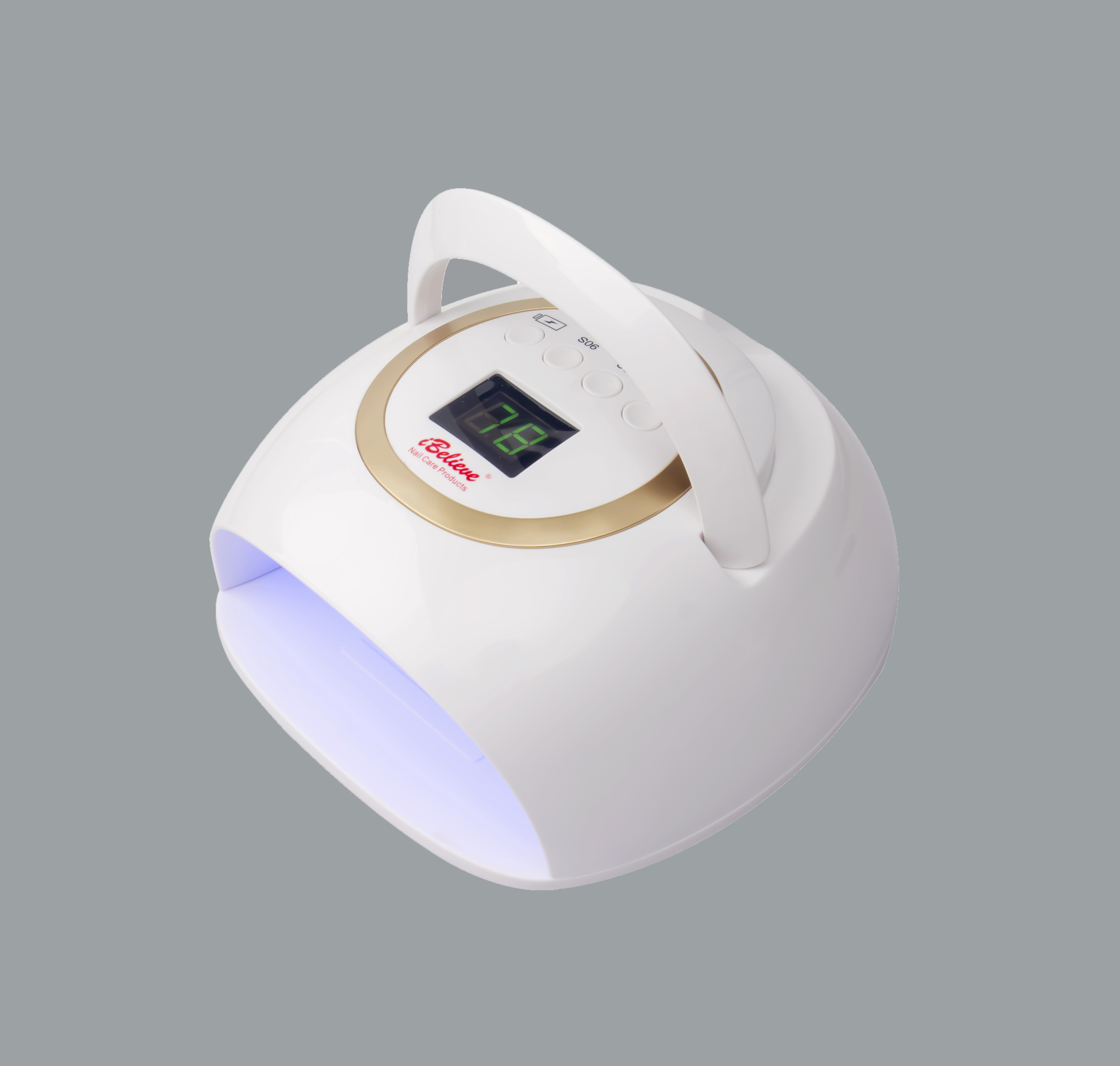 iBelieve Nail Supply 72W High Powder Private Label Uv Led Dry Lamp Rechargeable Wireless Wholesale Nail Lamp
