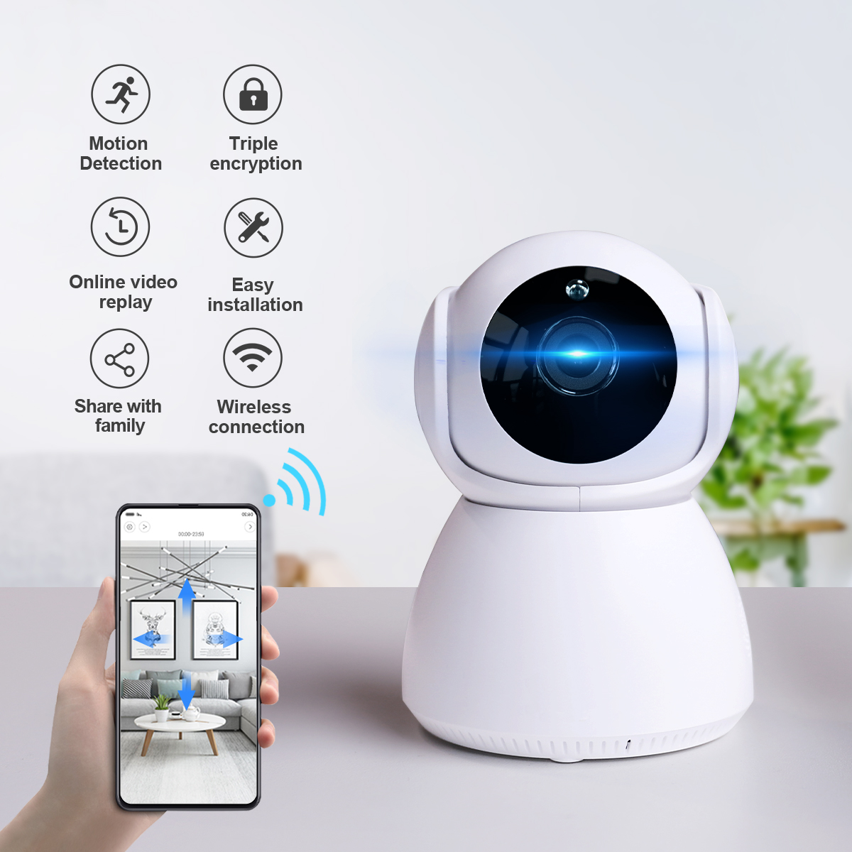 Мини 1080p 3 Мп, 2 МП домашняя камера видеонаблюдения Wi-Fi ip-камера беспроводная Wi-Fi камера Q8