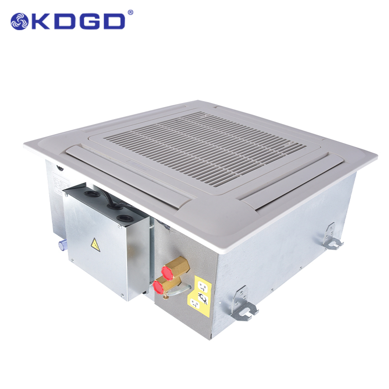 CE 500cfm Four Way fcu 4-Pipe Water Concealed Casette Air Conditioner Fan Coil Unit Ceiling Mounted