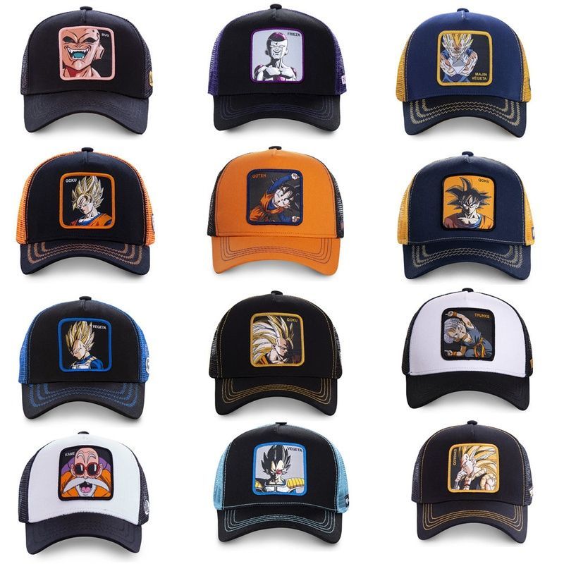 Fitspi Оптовая Продажа Аниме Son Goku Косплей шляпа Kakarotto Bejita Yonsei мультипликационный персонаж вышитая бейсболка летние сетчатые кепки
