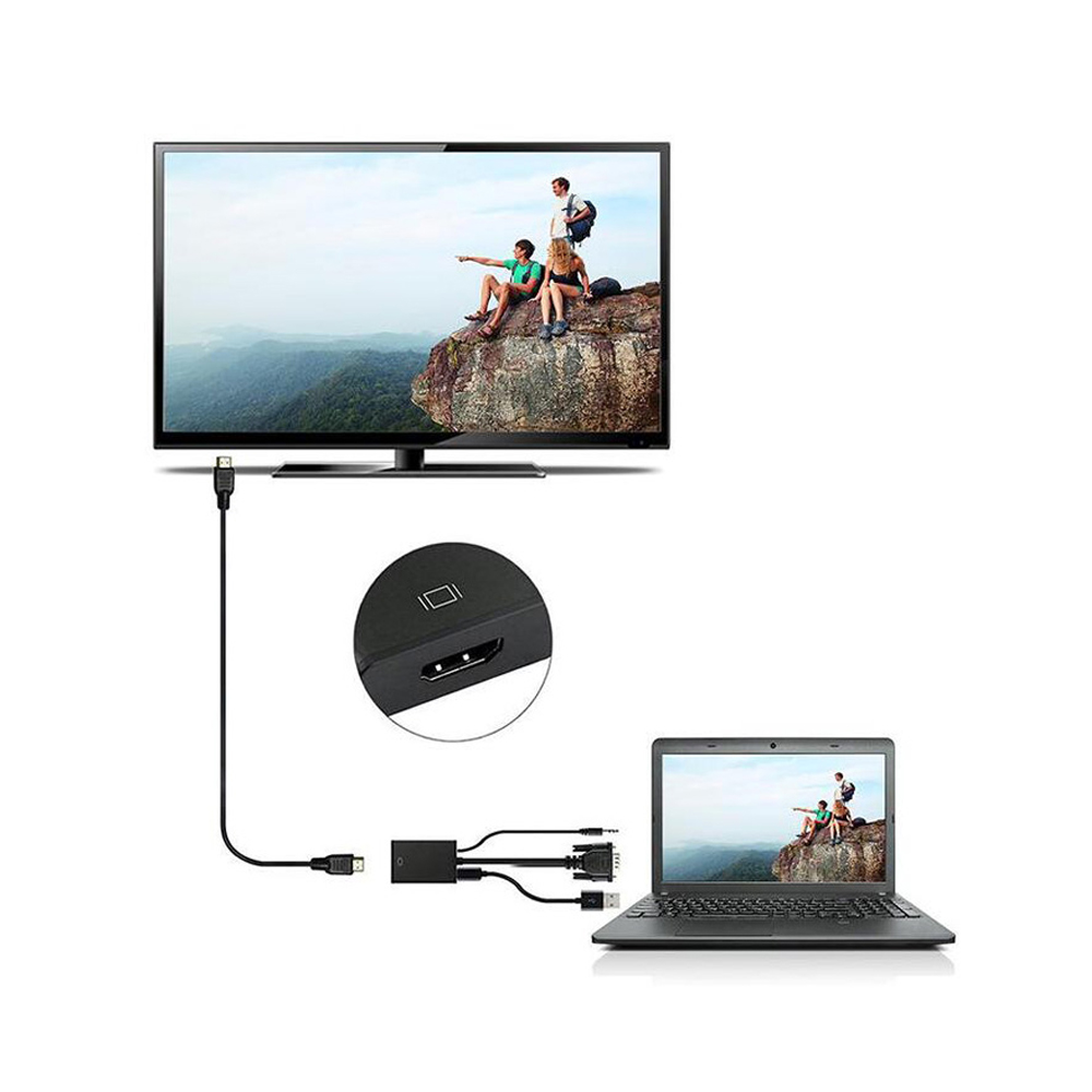 Лидер продаж, кабель-преобразователь vga в hdmi со штекером на гнездо