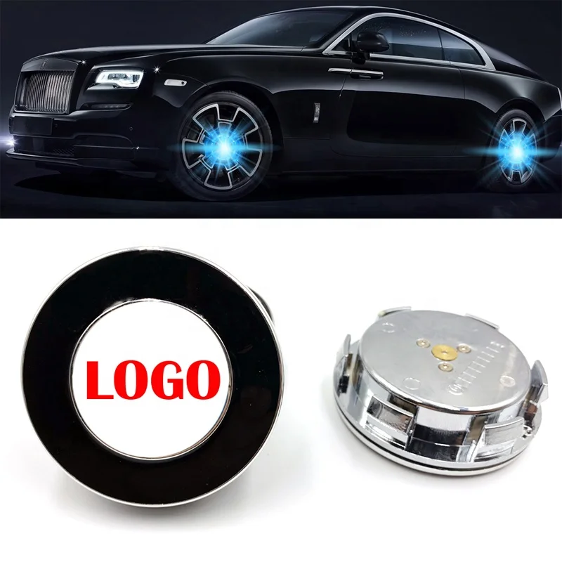 Magnetically Levitated LED Wheel Center Hub Cap Car Floating Logo Badge Emblem Tyre illuminated logo for BENZ BMW TOYOTA