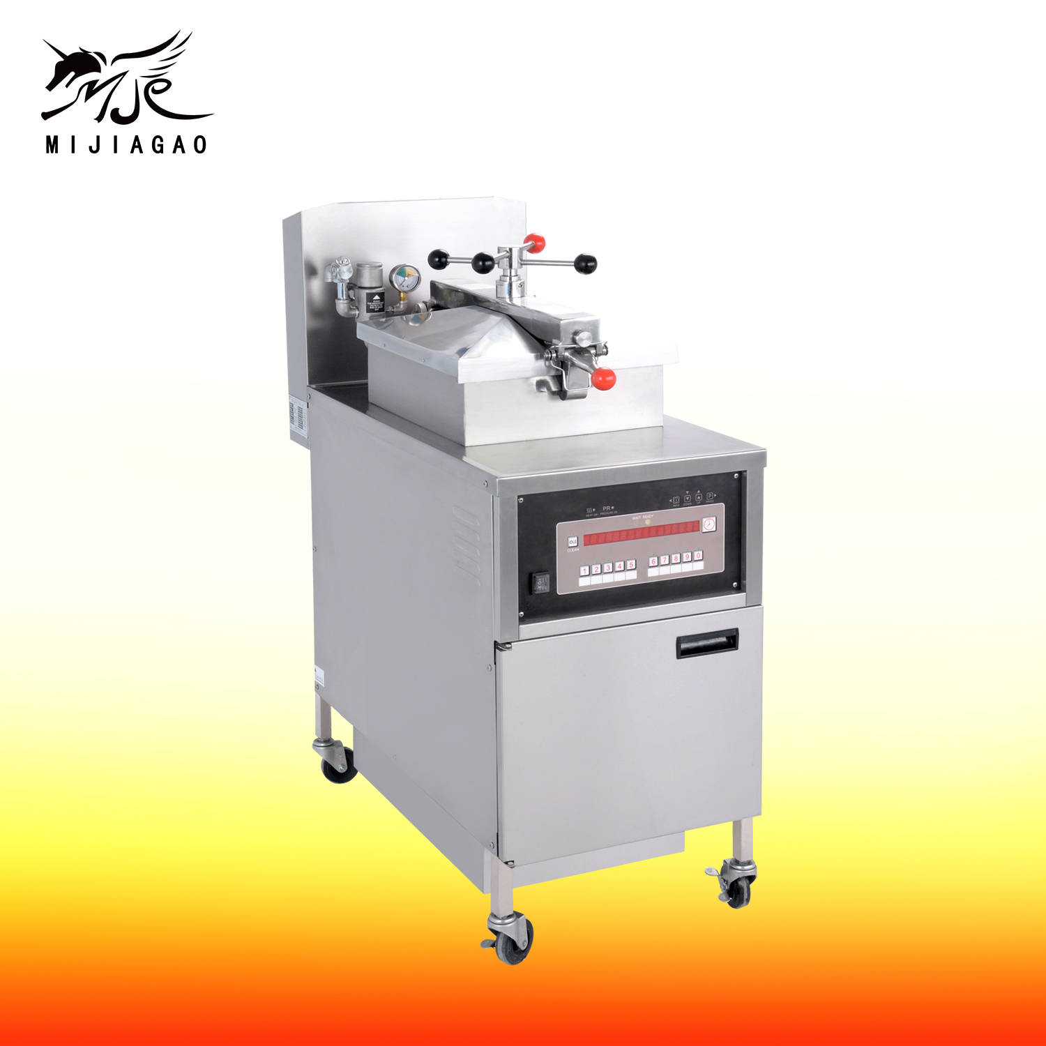 MJG-1200 высокого качества CE, ИСО 25l kfc газовая плита для жарки Авто фритюрница с двумя решетками машина/американский стиль фритюрница с двумя решетками