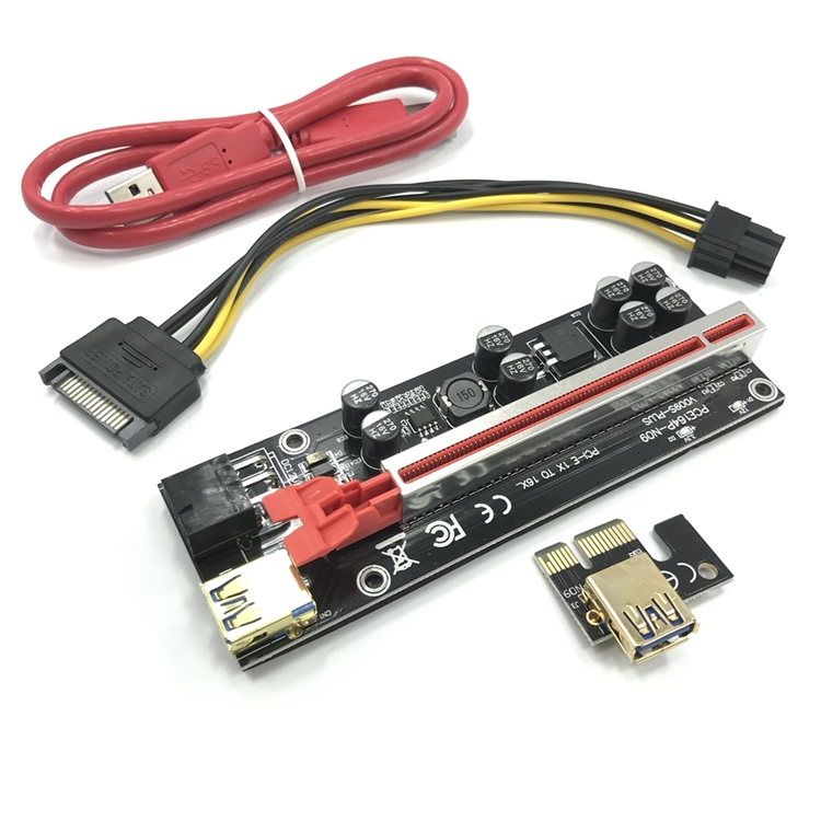 PCIE Riser VER009s gpu plus pci-e 1x до 16x usb 3,0 расширитель роста PCI Express ver 009s plus с 8 конденсаторами