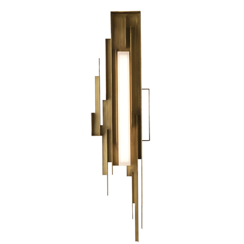 Postmodern light luxury minimalist wall lamp villa geometric living room background wall lamp designer bedroom bedside lamp