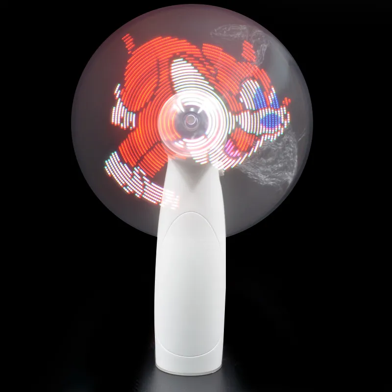 SUNJET New Patented Product Custom Logo Mini Portable Programmable Led Message Fan with Powerbank