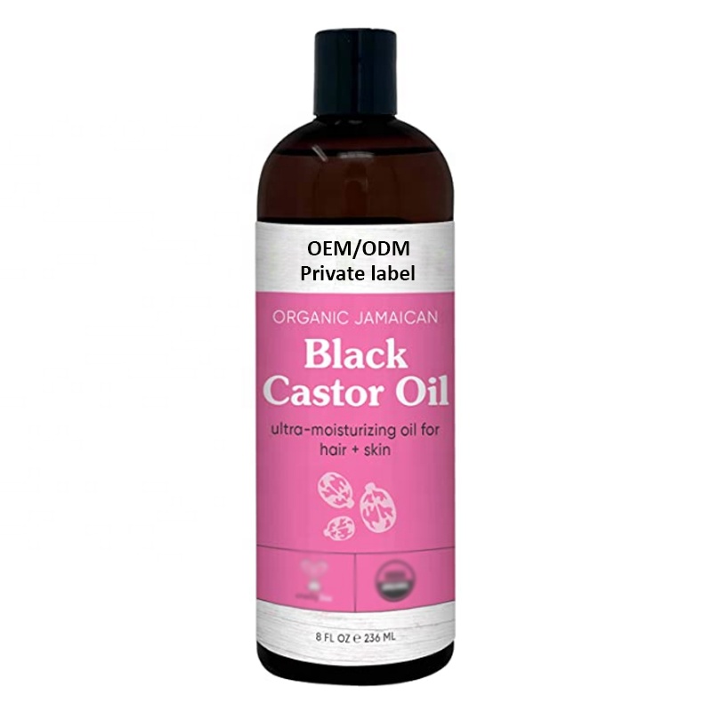 High Quality customized importers cold pressed organic castor oil for hair eyelash growth