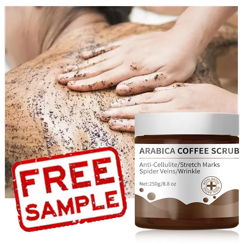 Free Sample Deep Cleaning Exfoliating Himalayan Bath Salt Coffee Body Scrub Private Label 250g Body Scrub