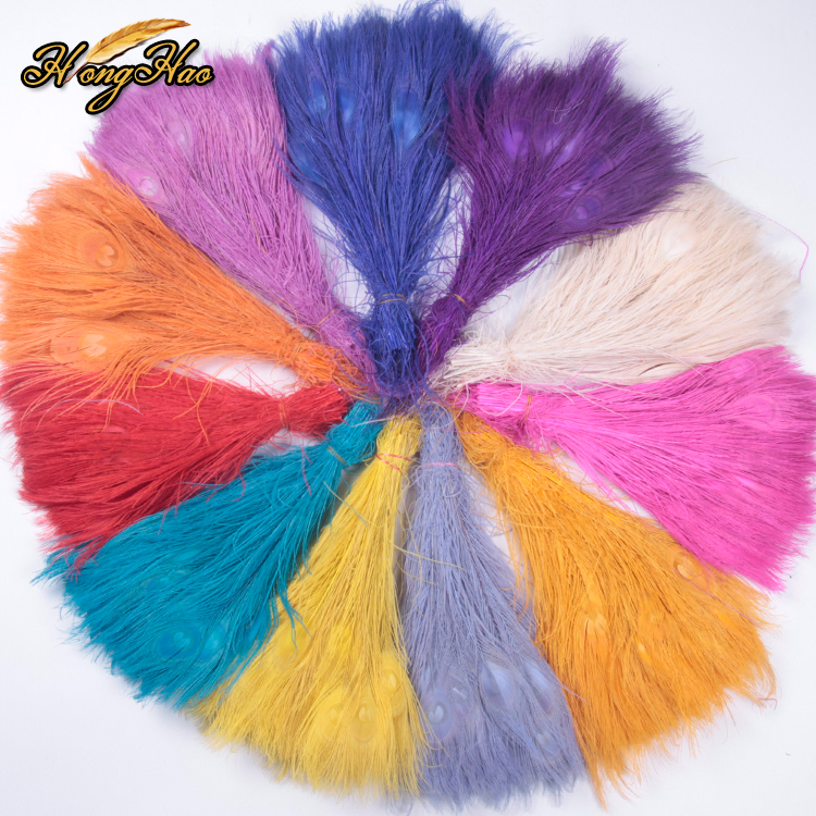 wholesale 25-30cm colorful white peacock feather for sale cheap decoration craft