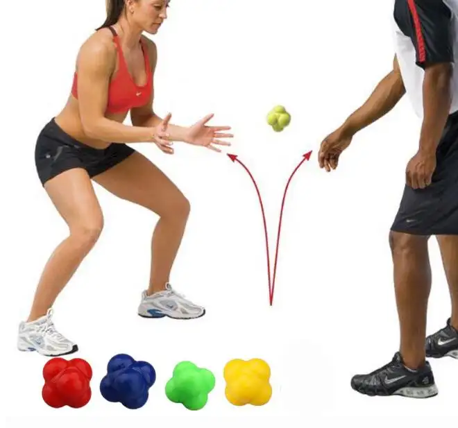 Хит продаж, профессиональный спортивный умный мяч для фитнеса, чувствительный тренировочный мяч для скорости, шестигранный мяч для реакции