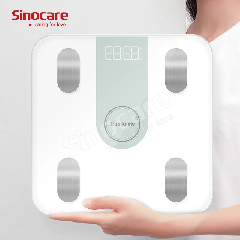 Sinocare Bathroom Digital Weigh Scale 180kg Blue Tooth Bathroom Scale App Bodyweight Scale Bathroom With Smart App
