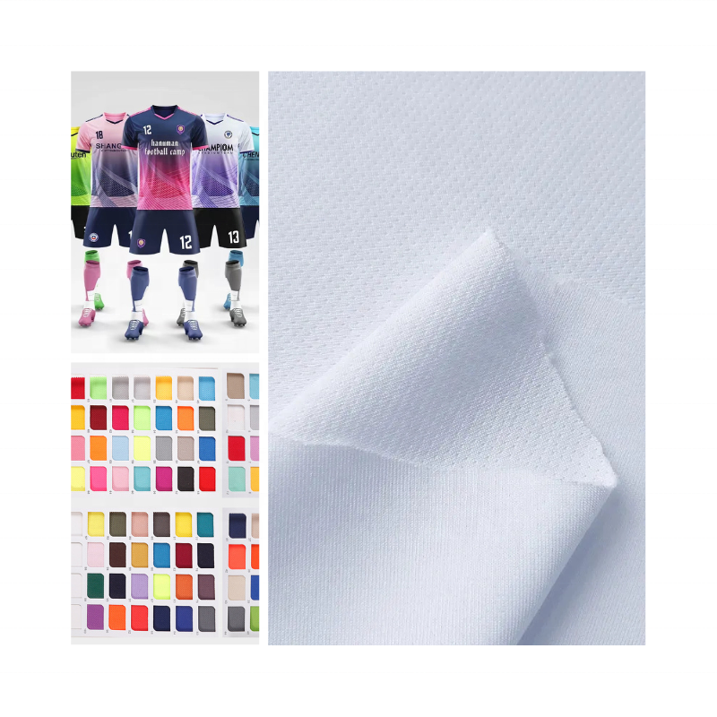 Dry Fit Polyester Sportswear Jersey Polyester Sports Mesh Knitted Fabric