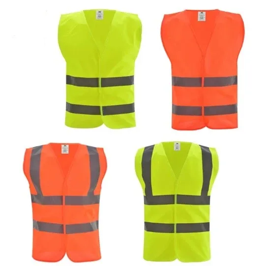 Wholesale High Visibility Safety reflectiveVest Fluorescent Yellow Cheap Reflective Vest Running Vest