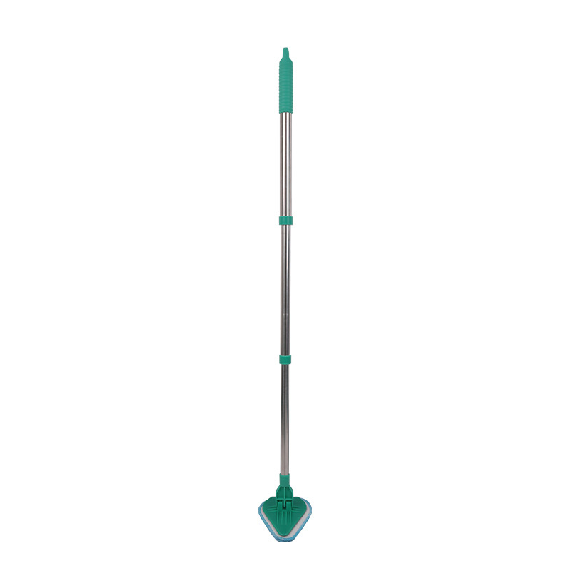 Triangle Lazy Mop Wall Clean Retractable Glass Cleaner Kitchen Floor And Window Cleaning Mop with 3 different types of mop heads