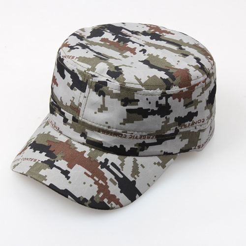 Outdoor camping flat top camouflage military training cap plain hat and cap men and women baseball cap
